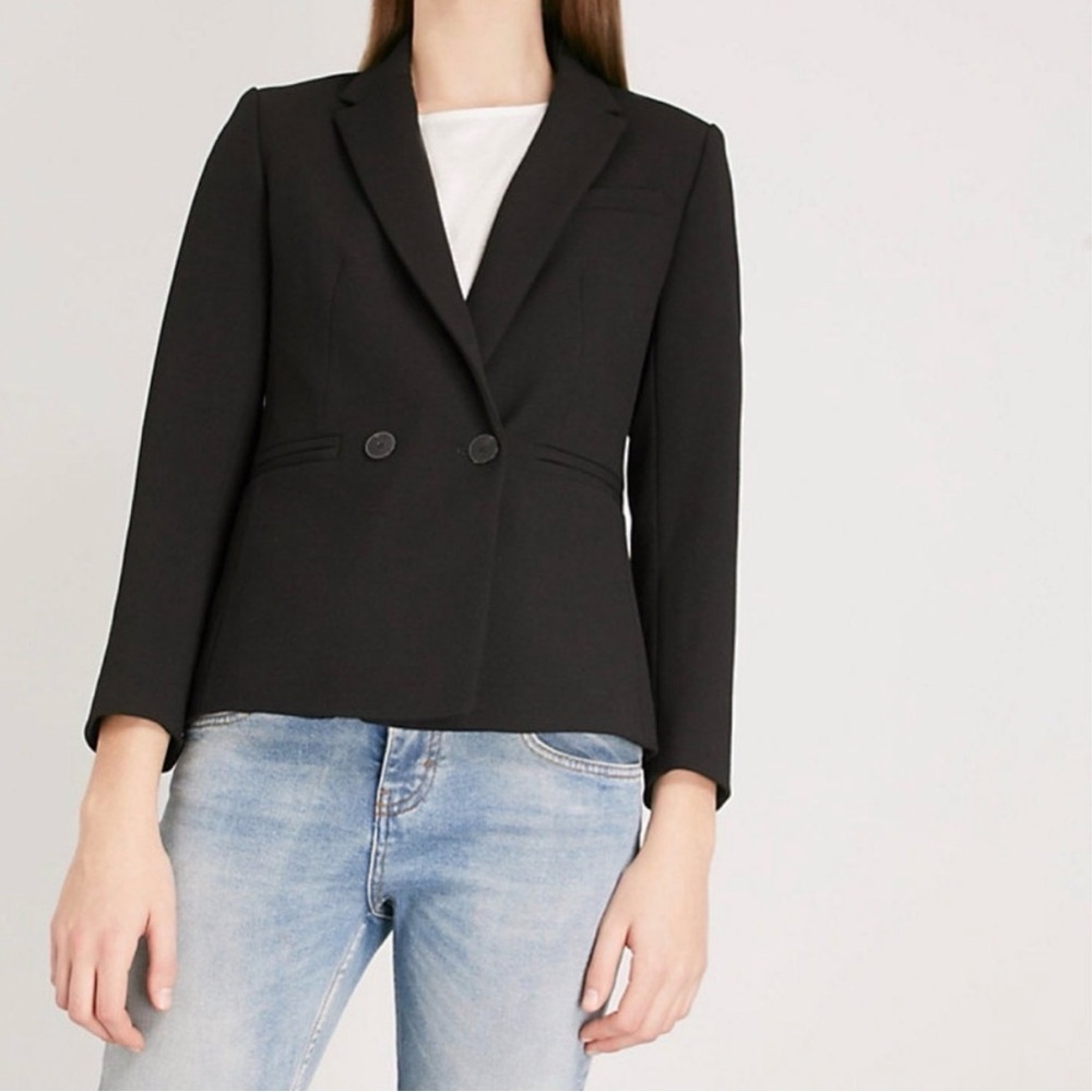 Maje Black Valmy Double Breasted Blazer 36/S
